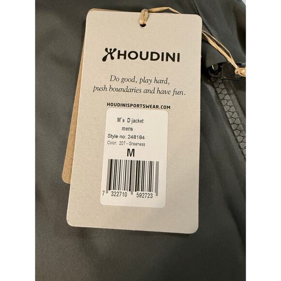 Houdini Men’s D Jacket Medium Greeness Waterproof Apex 3L Hardshell Ski Shell - Picture 10 of 11